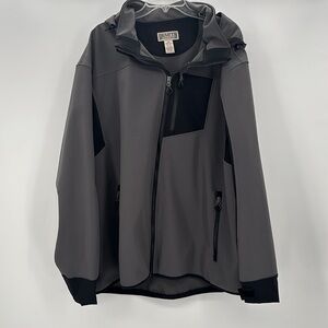Duluth Trading Co mens Black Hills Softshell Work Jacket Size 3XL